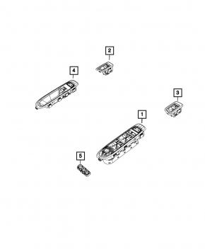 Управление зеркалами переднее левое Jeep Compass 17-21
