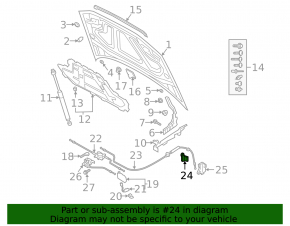 Ручка открытия замка капота салонная Audi Q3 83A 19-25 черная