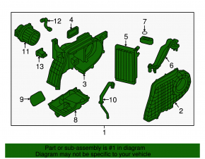 Печка в сборе 3 ряд Kia Sorento 16-20