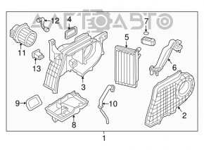 Печка в сборе 3 ряд Kia Sorento 16-20