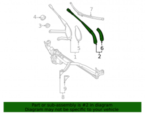 Поводок дворника левый Mercedes W213 E 17-23