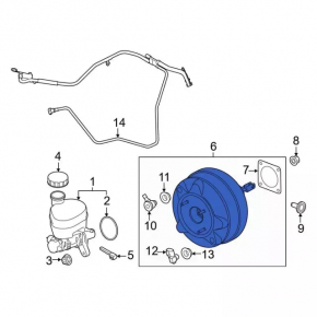 Вакуумный усилитель Ford Mustang mk6 15-17 3.7