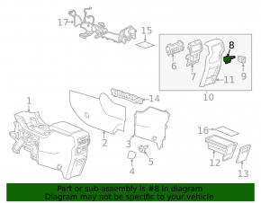 Розетка центральной консоли 120V Buick Encore 13-22