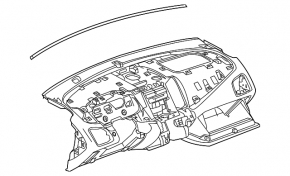 Торпедо передняя панель без AIRBAG GMC Terrain 10-17 черн
