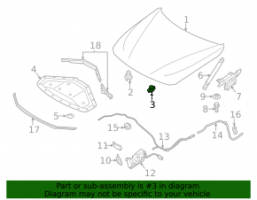Отбойник капота левый BMW 7 G11 G12 16-22