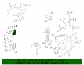 Петля двери верхняя передняя левая Ford Flex 09-19