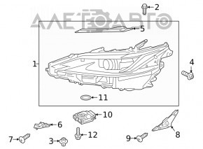 Блок розжига левый Lexus ES250 ES300h ES350 22-26 Full LED