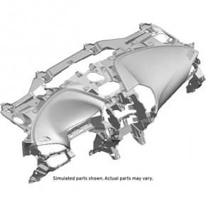 Торпедо передняя панель с AIRBAG Chevrolet Volt 16-19 черная, тычки, ржавый пиропатрон