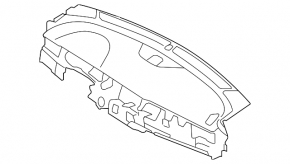 Torpedo panoul frontal cu AIRBAG Kia Niro 17-19 negru, sub difuzorul central