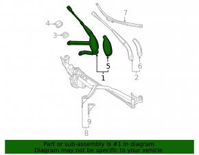Поводок дворника правый Mercedes W213 E 17-23