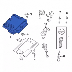 Блок ECU компьютер двигателя Ford Edge 15-18 2.0T