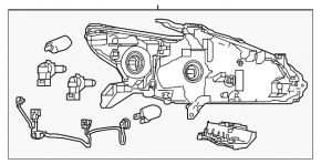 Фара передняя правая Nissan Altima 16-18 рест галоген