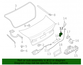Скоба замка крышки багажника BMW 5 G30 17-23
