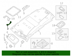 Ручка потолка передняя правая Nissan Pathfinder 13-20 серая