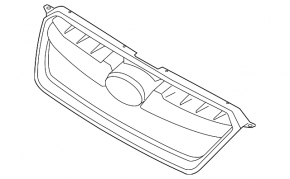 Решетка радиатора grill в сборе Subaru Impreza 12-14 черная, серый молдинг