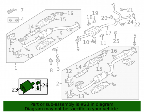 Глушитель задняя бочка правая Subaru Outback 10-14 3.6