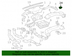 Решетка обдува стекла маленькая правая Lexus RX300 RX330 RX350 RX400h 04-09