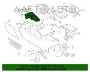 Ornamente consolă centrală Jeep Cherokee KL 19-23, negru lucios cu semnalizator, zgârieturi, strat umflat