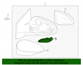 Поворотник зеркала правый Toyota Avalon 13-18