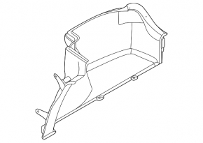 Обшивка арки правая Hyundai Sonata 20-22 черная, US