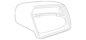 Крышка зеркала правая Mercedes W166 ML/GLE 12-19 черная