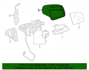 Крышка зеркала правая Mercedes W166 ML/GLE 12-19 черная
