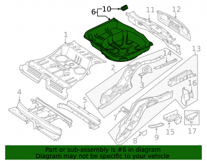 Корыто багажника Ford Explorer 11-19 белое