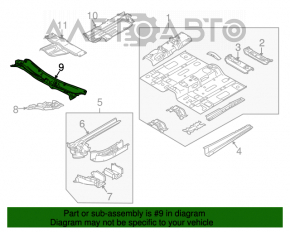 Поддон дворников металл Mazda CX-7 06-09