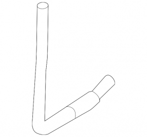 Țeavă inferioară de răcire a radiatorului de ulei Mitsubishi Outlander 16-20, 2.4, tip 1