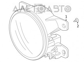 Противотуманная фара птф левая Honda CRV 20-22 LED песок