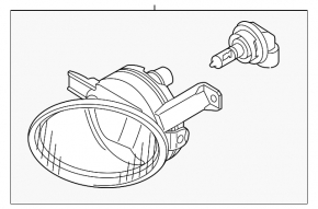 Противотуманная фара птф левая VW Touareg 11-16