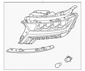 Фара передняя правая Kia Sorento 21-26 2.5 LED, Reflector lamp