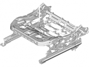 Мотор регулировки подъема пассажирского сиденья Ford Fusion mk5 17-20 без каркаса
