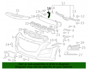 Планка замка капота Cadillac CTS 14-19