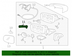 Поворотник зеркала левый Volvo XC60 14-17