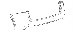Bara spate goală pentru Lexus NX300 NX300h 18-21 cu senzori de parcare, nouă, neoriginală