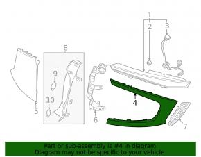Ornament bară spate dreapta sus Kia EV6 22-24 port de încărcare mare sub