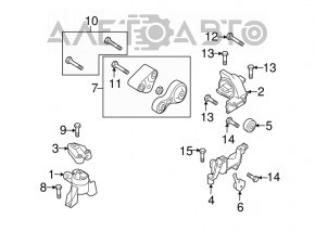 Подушка двигателя правая Mazda6 09-13 2.5