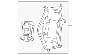 Capac lampă far dreapta pentru Audi A6 C7 12-15, cu LED