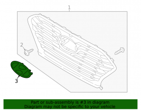 Эмблема решетки радиатора grill Hyundai Sonata 18-19