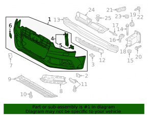 Bara față neperforată pentru Audi A5 13-16 rest.