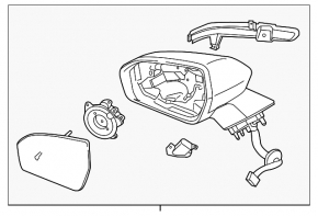 Зеркало боковое левое Lincoln MKX 16-18 BSM, автозатемнение, поворотник