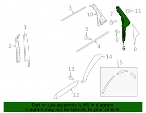 Ornamente laterale ușă spate stânga Land Rover Range Rover Sport 15-22 spate