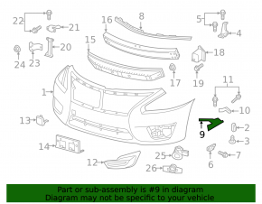Suportul bara fata stanga Nissan Altima 13-15, nou, original
