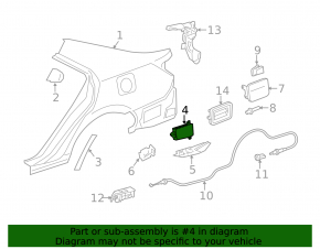 Блок слепых зон BSM левый Toyota Camry v50 12-14 usa