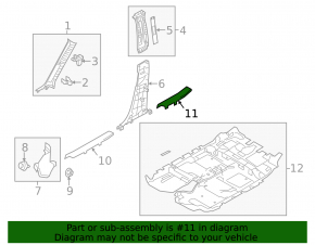 Накладка порога задняя левая Mazda CX-5 17-24 черн, царапины