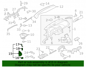 Накладка передней панели боковая левая Audi Q7 4L 10-15 черная