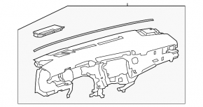 Panou frontal bord fără AIRBAG Toyota Camry v70 21-24 gri