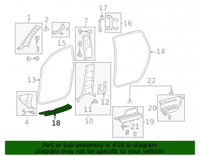 Накладка порога передняя правая Toyota Sequoia 08-16 черн