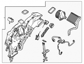 Печка в сборе заднего ряда Ford Flex 09-19